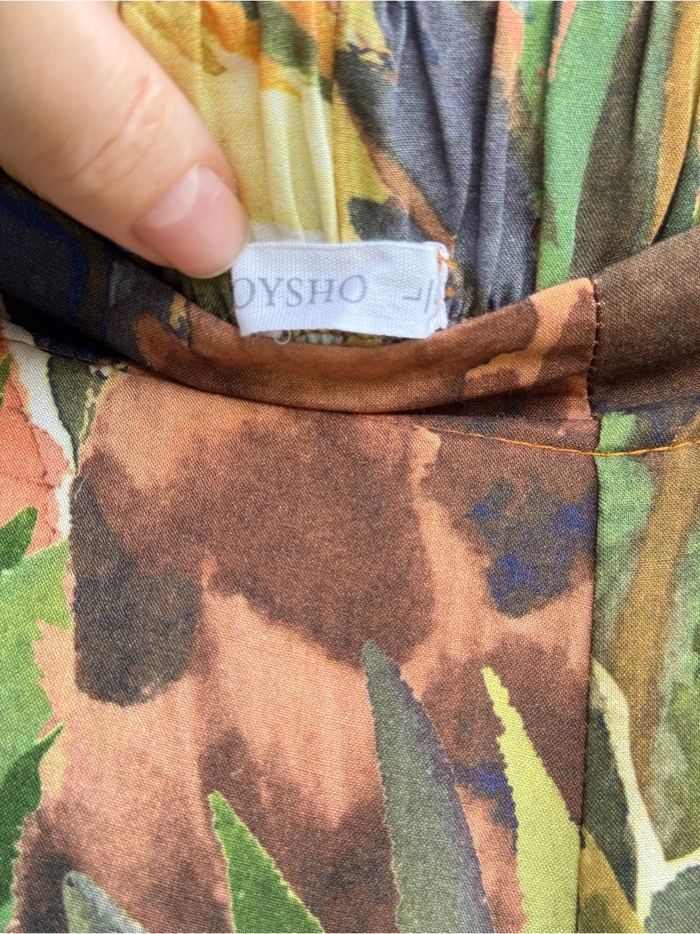 Oysho Tropical Print Wide Leg Palazzo Pants Size L Elastic Back Viscose Resort - Picture 5 of 12